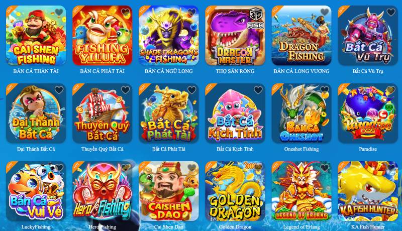 Hàng chục tựa game săn cá hot nhất thị trường